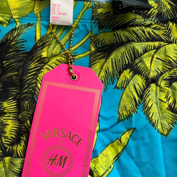 Rare H&M x Versace leggings new size 6 36 blue - Picture 3 of 3